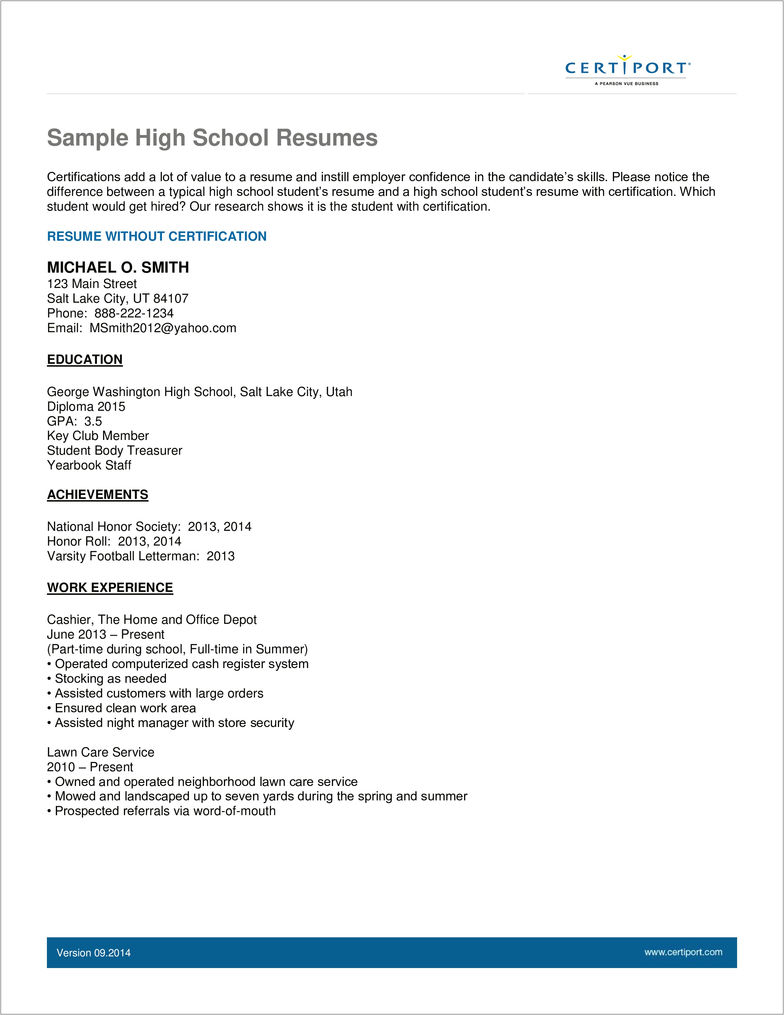 Should You Have High School On Resume