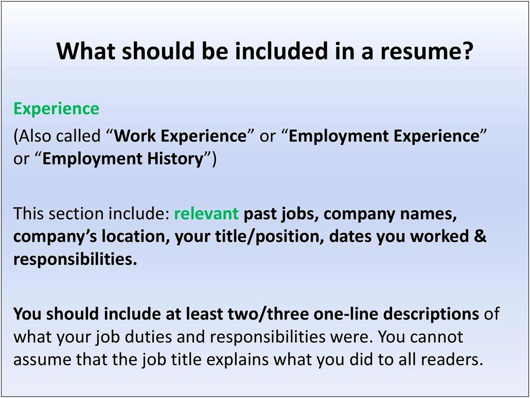 Should You Include Description Of Companies In Resume