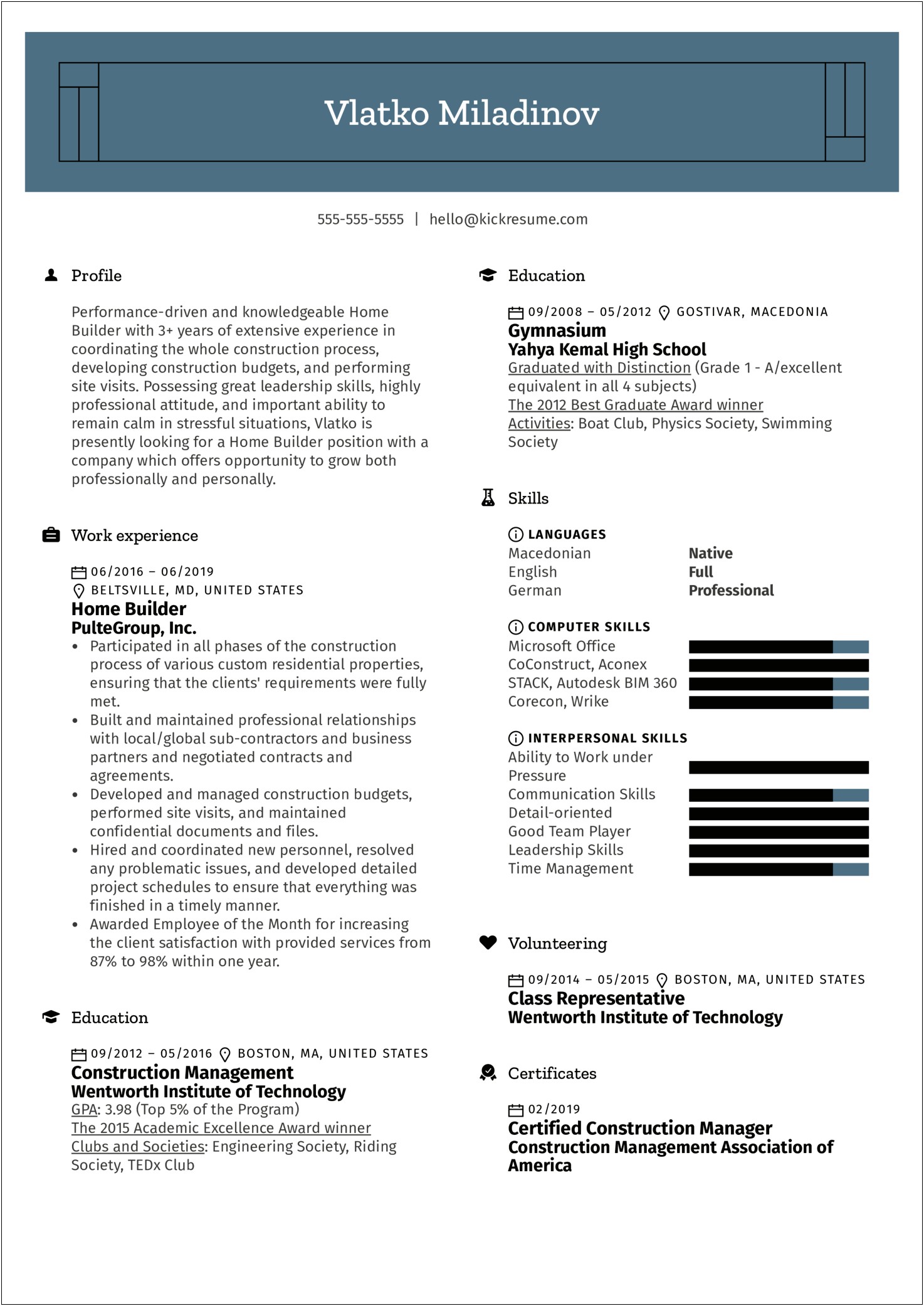Show Work From Home On Resume Example