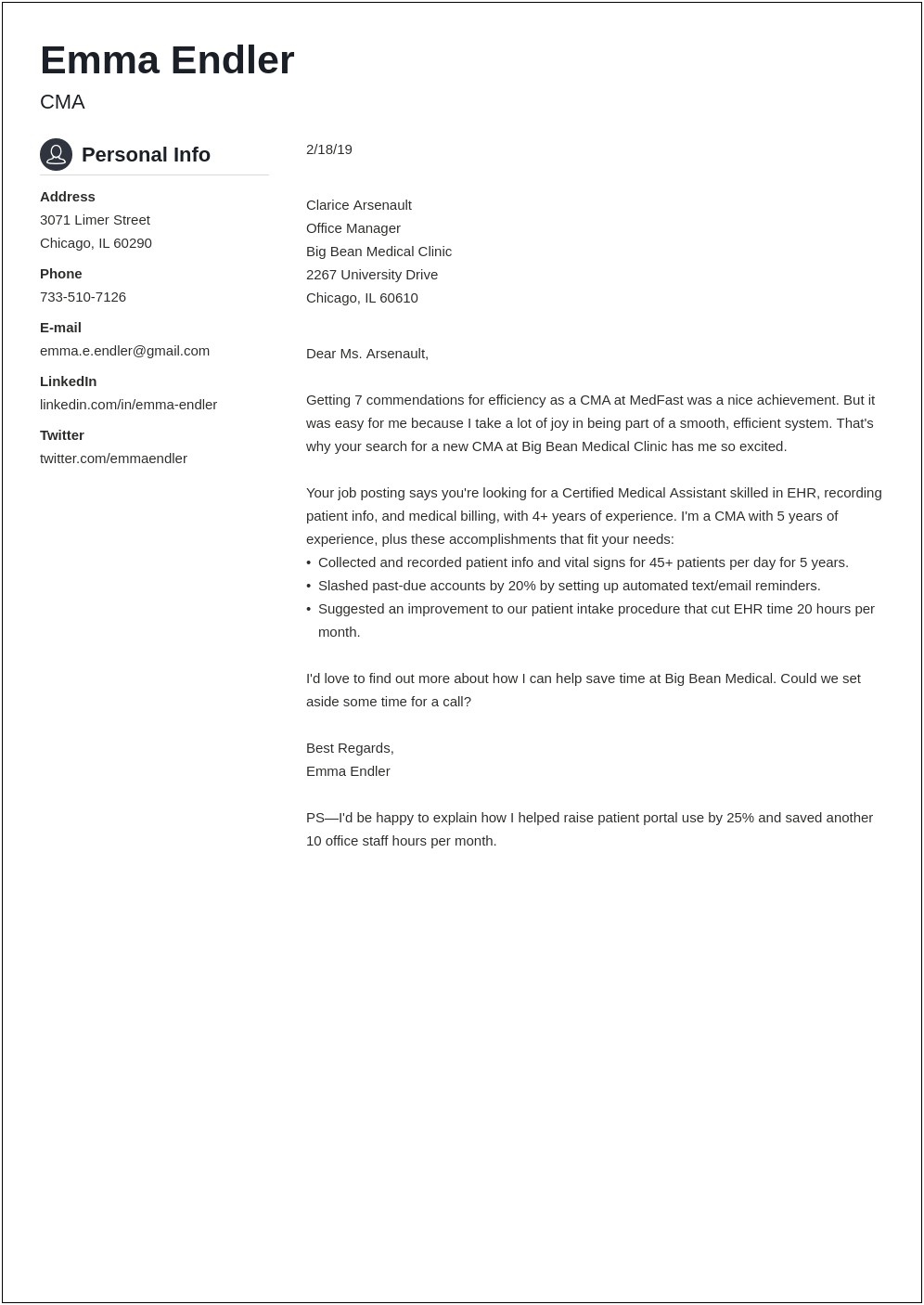 Simple Cover Letter For Resume Instructions