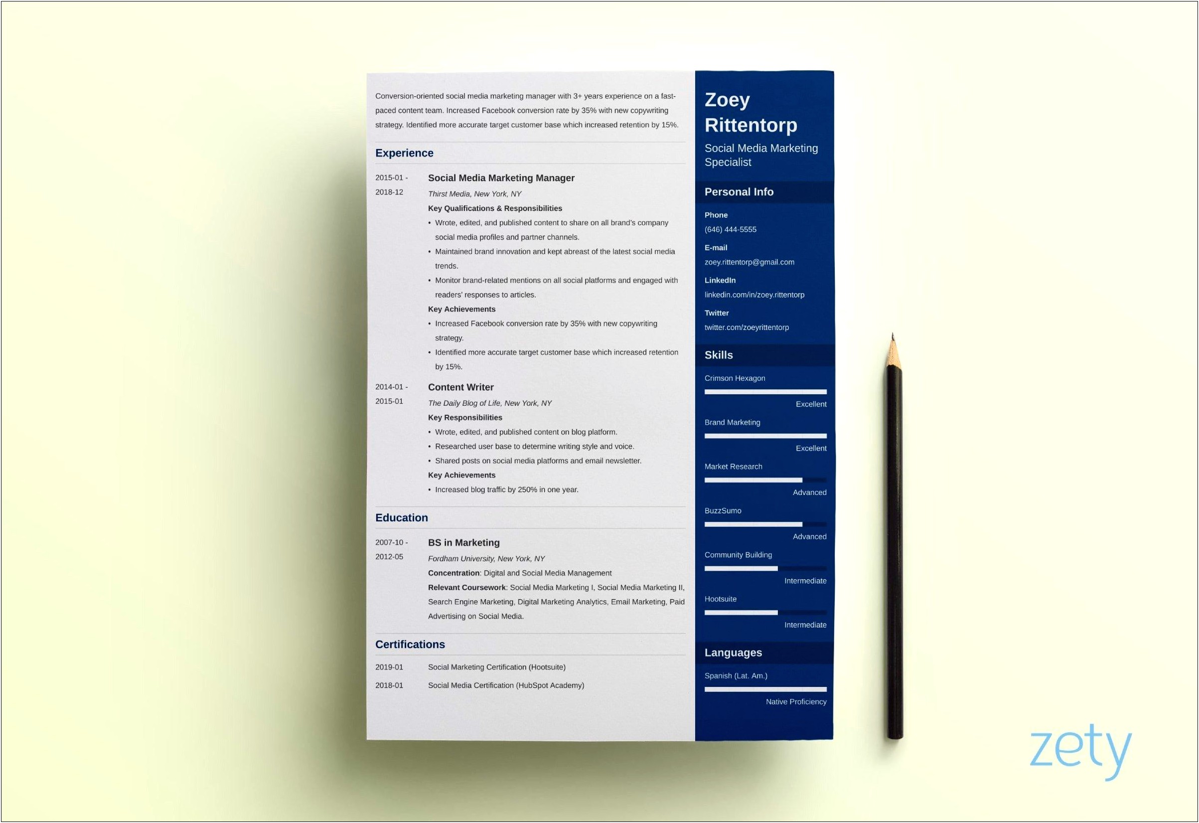 Simple Resume Format Download In Ms Word 2007