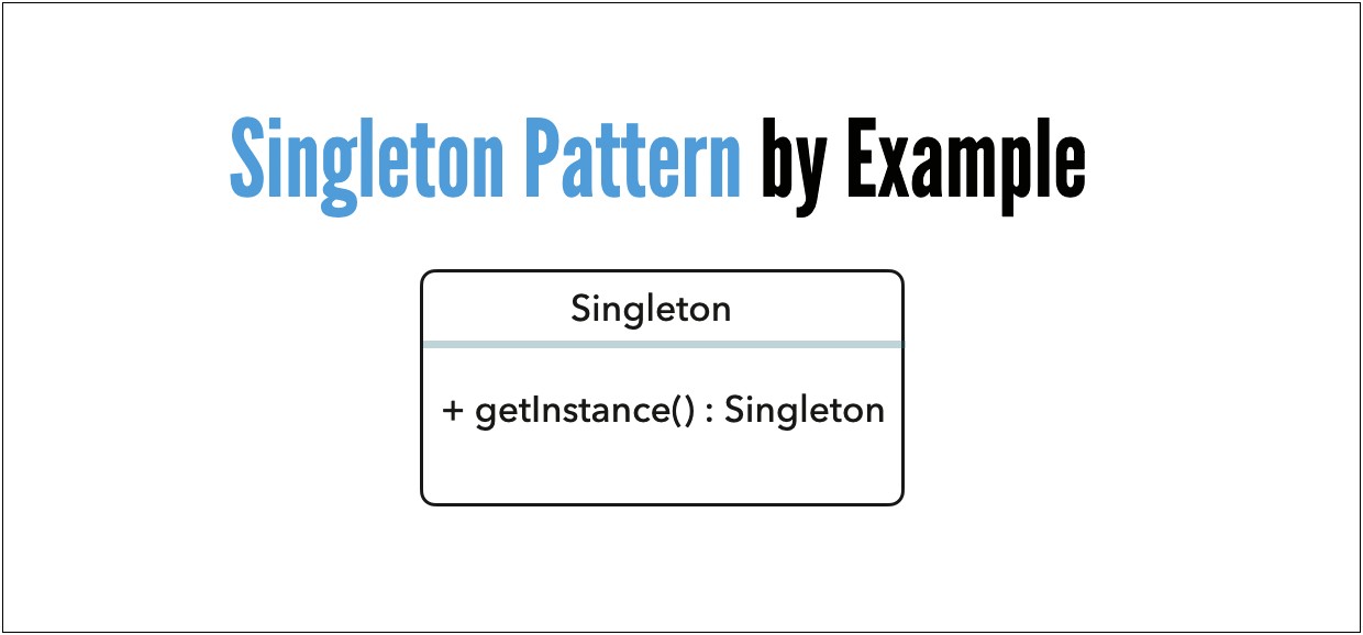 Singleton Design Pattern C Resume Example
