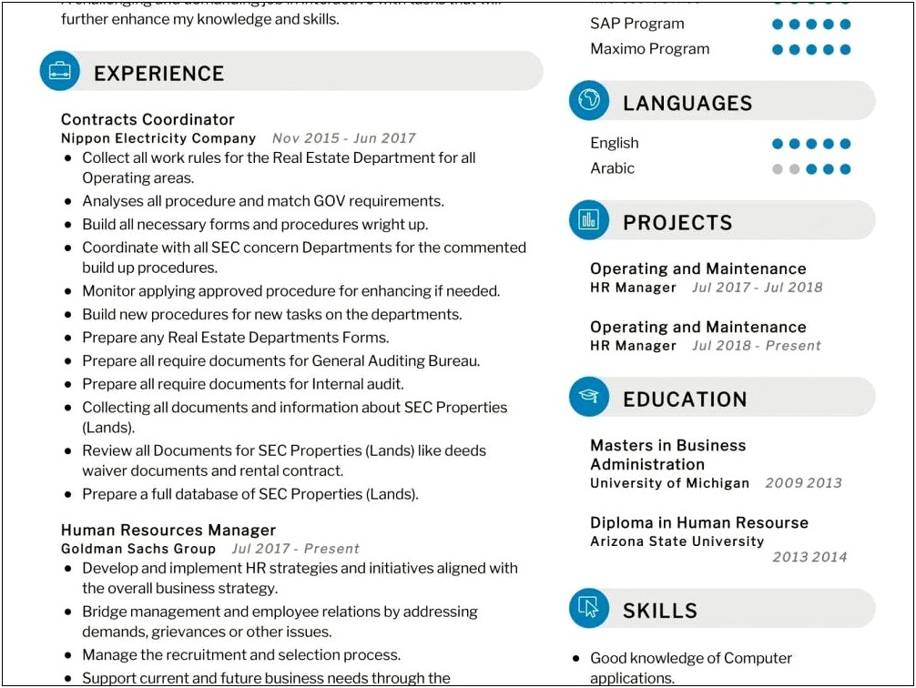 Skill Needed For Human Resource Management Resume