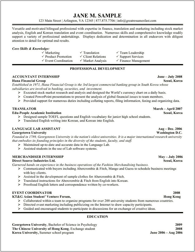 Skills For Resume Involving Working With Hands