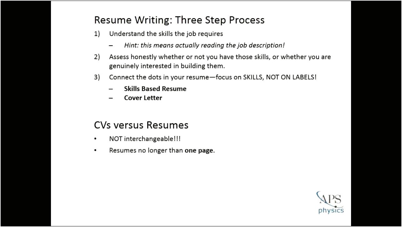 Skills On A Job Resume For Writers