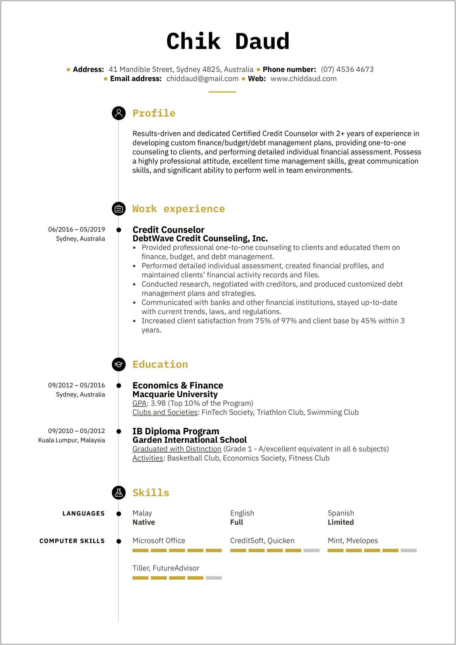 Skills On Resume For A Counselor