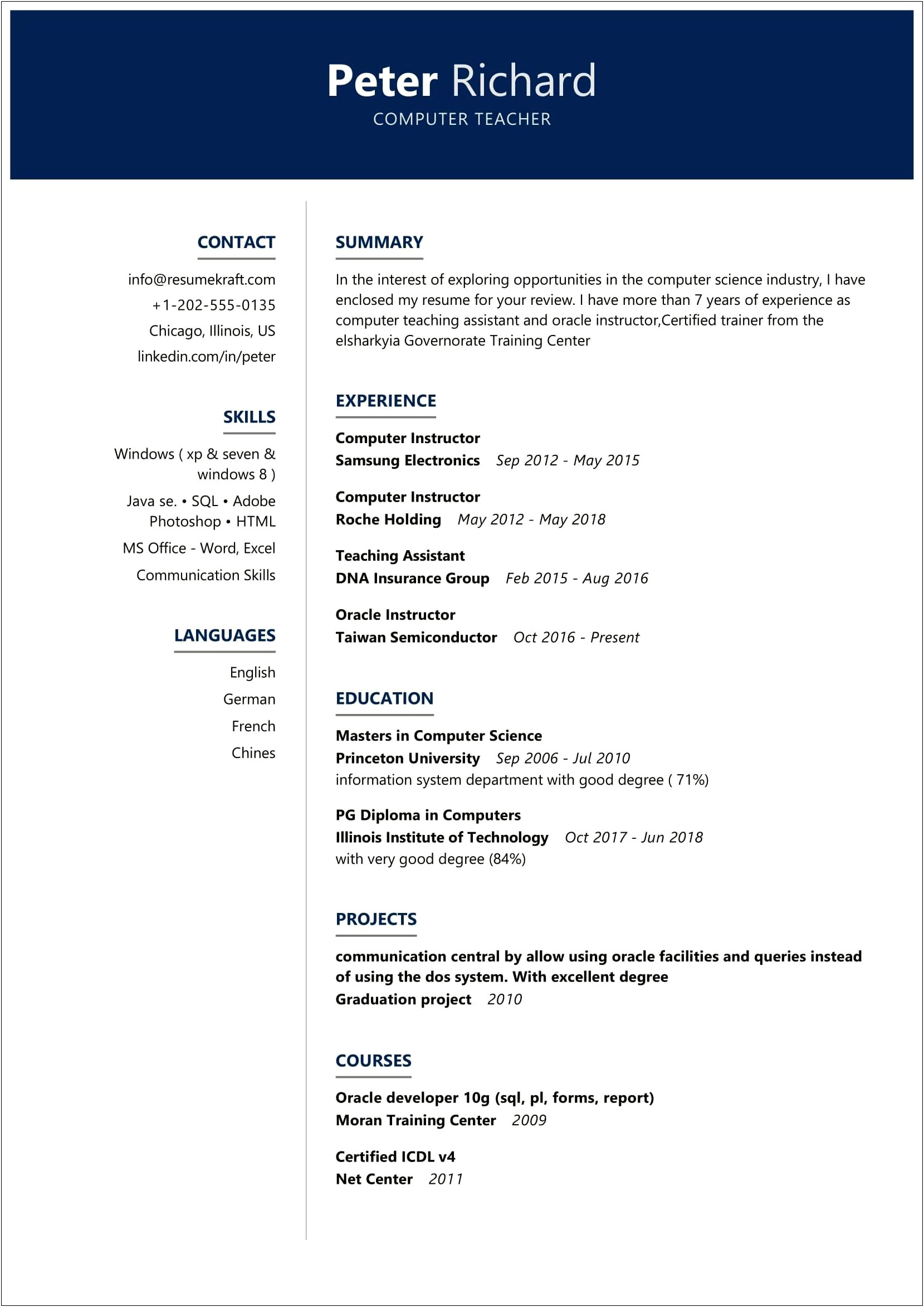 Skills Section Of Resume Examples Computer