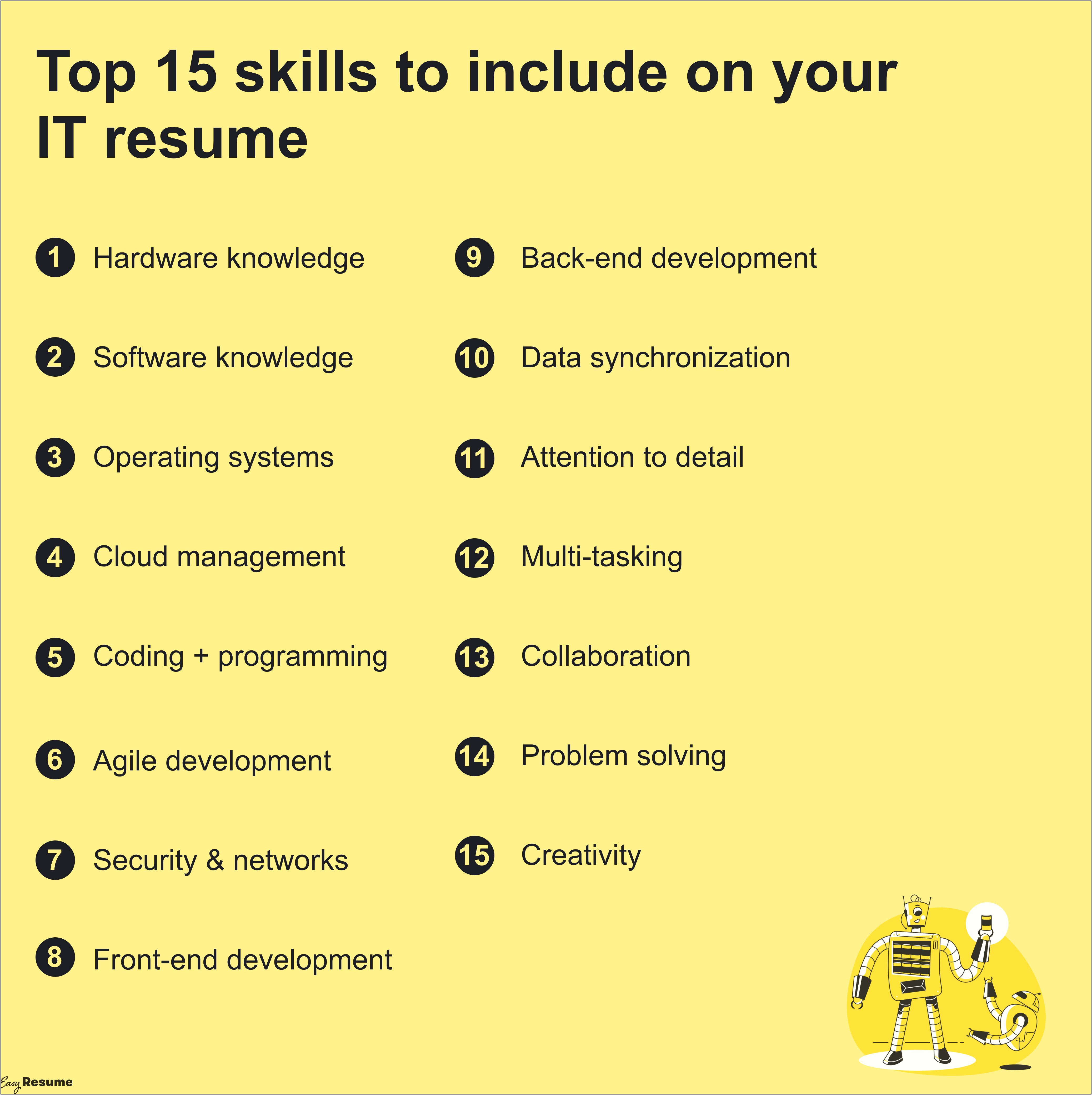 Skills That Are Appropriate For An It Resume