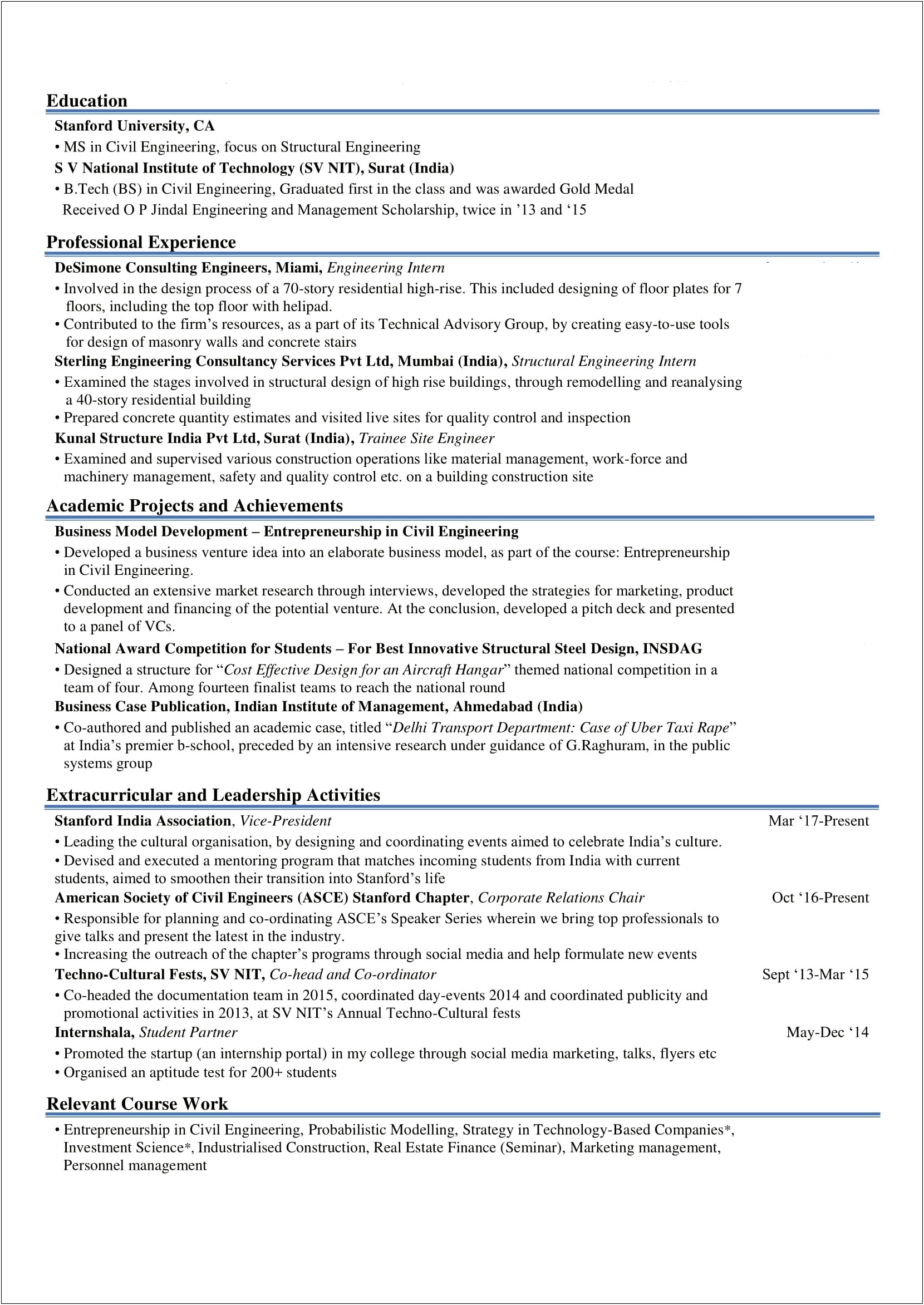 Skills To Highlight On Resume For Management Consulting