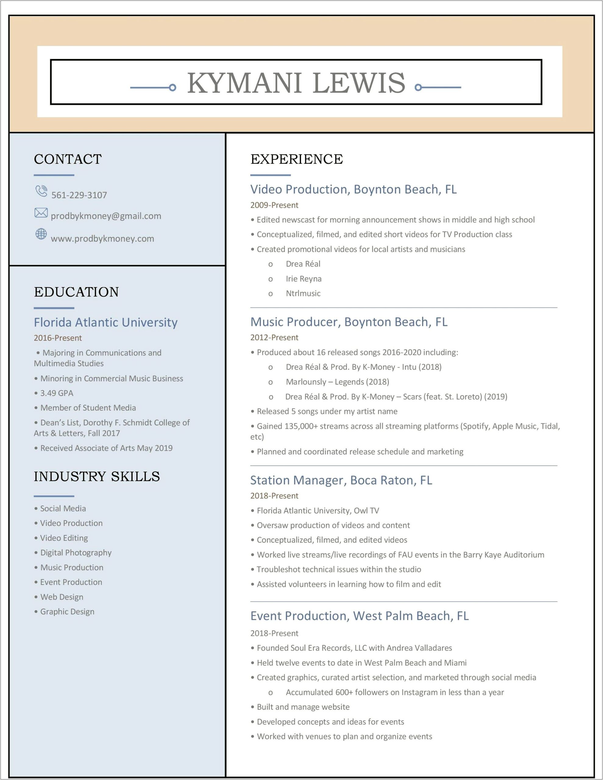 Skills To Include On Music Industry Resume
