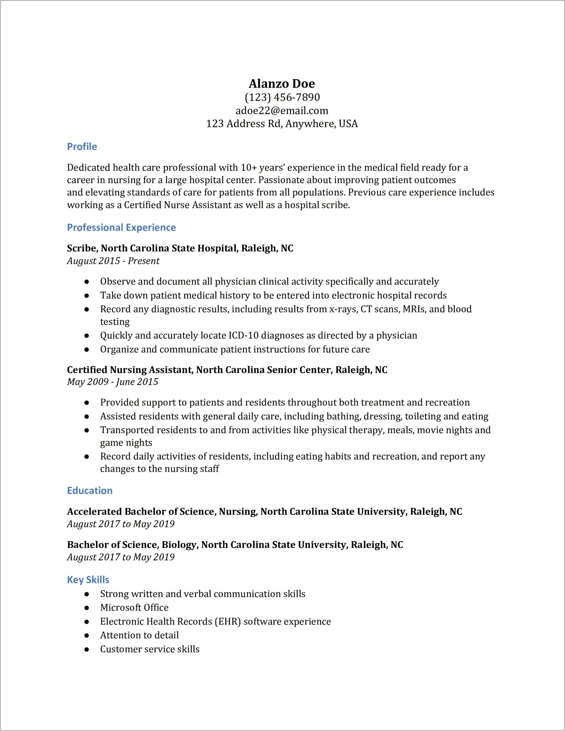 Skills To List On Resume For Medical Scribe