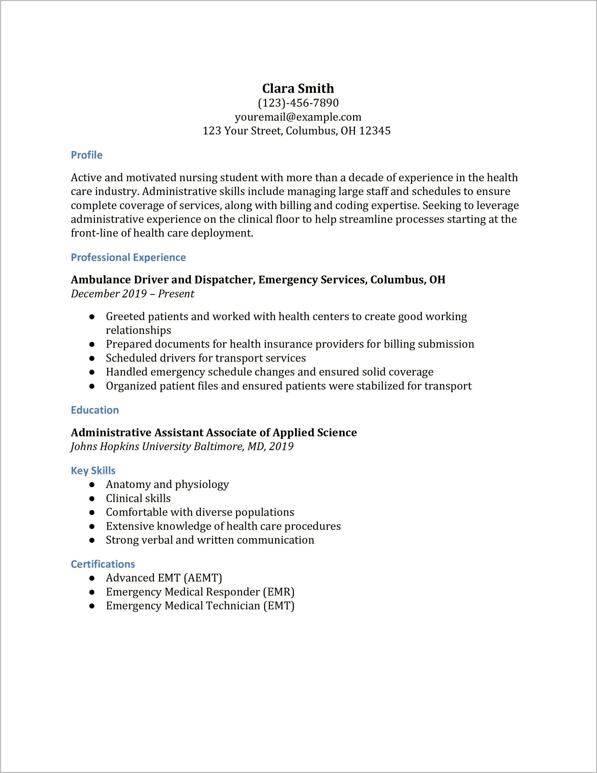 Skills To Put In A Resume College