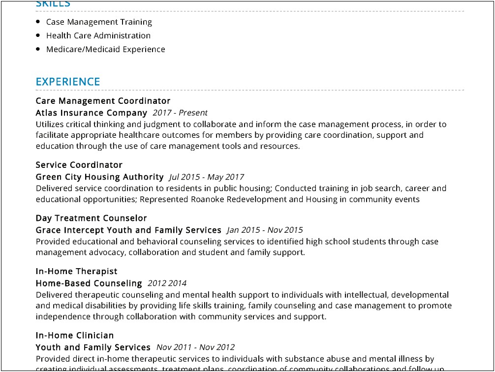 Skills To Put On Resume Counselor