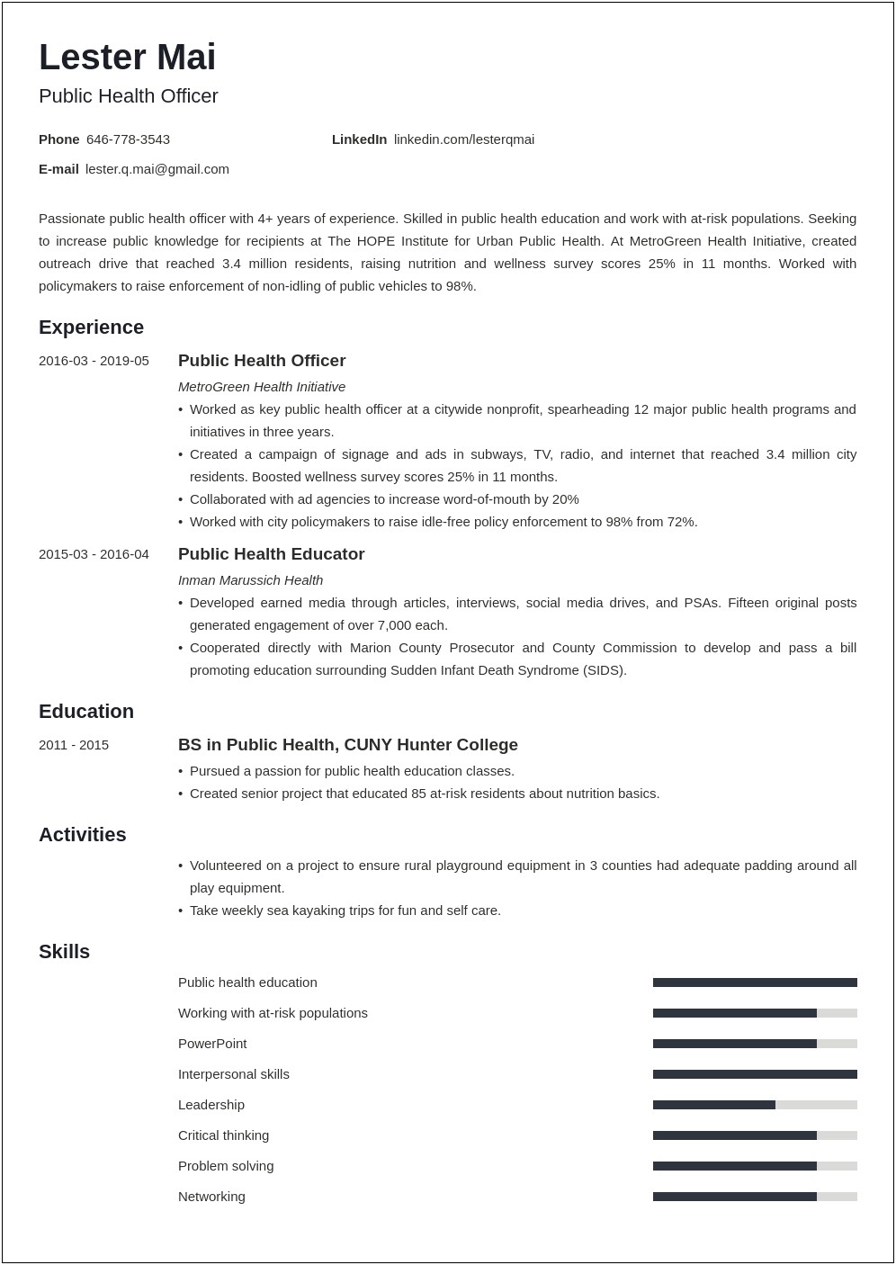 Skills To Put On Resume For Public Works