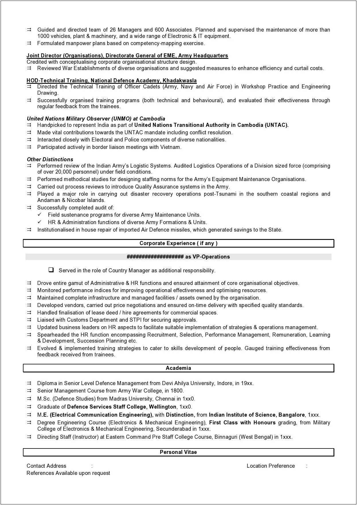 ﻿sample Resume For Air Force Academy