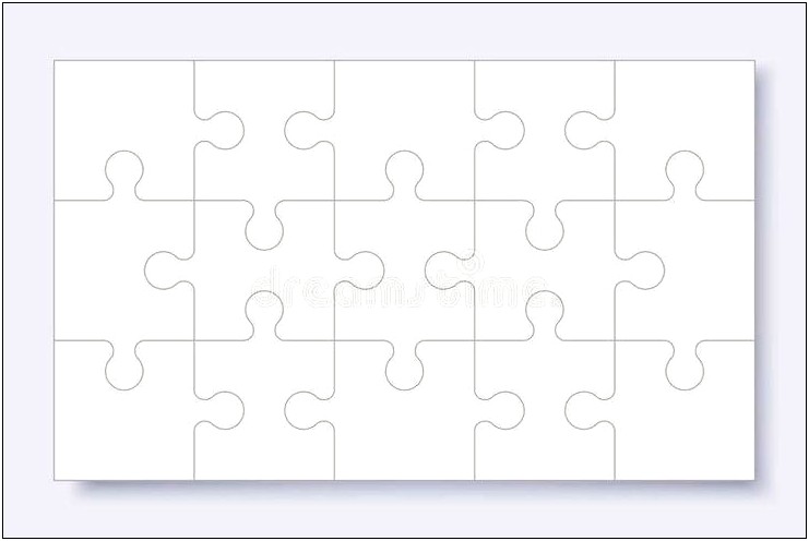 12 Piece Jigsaw Puzzle Template Free