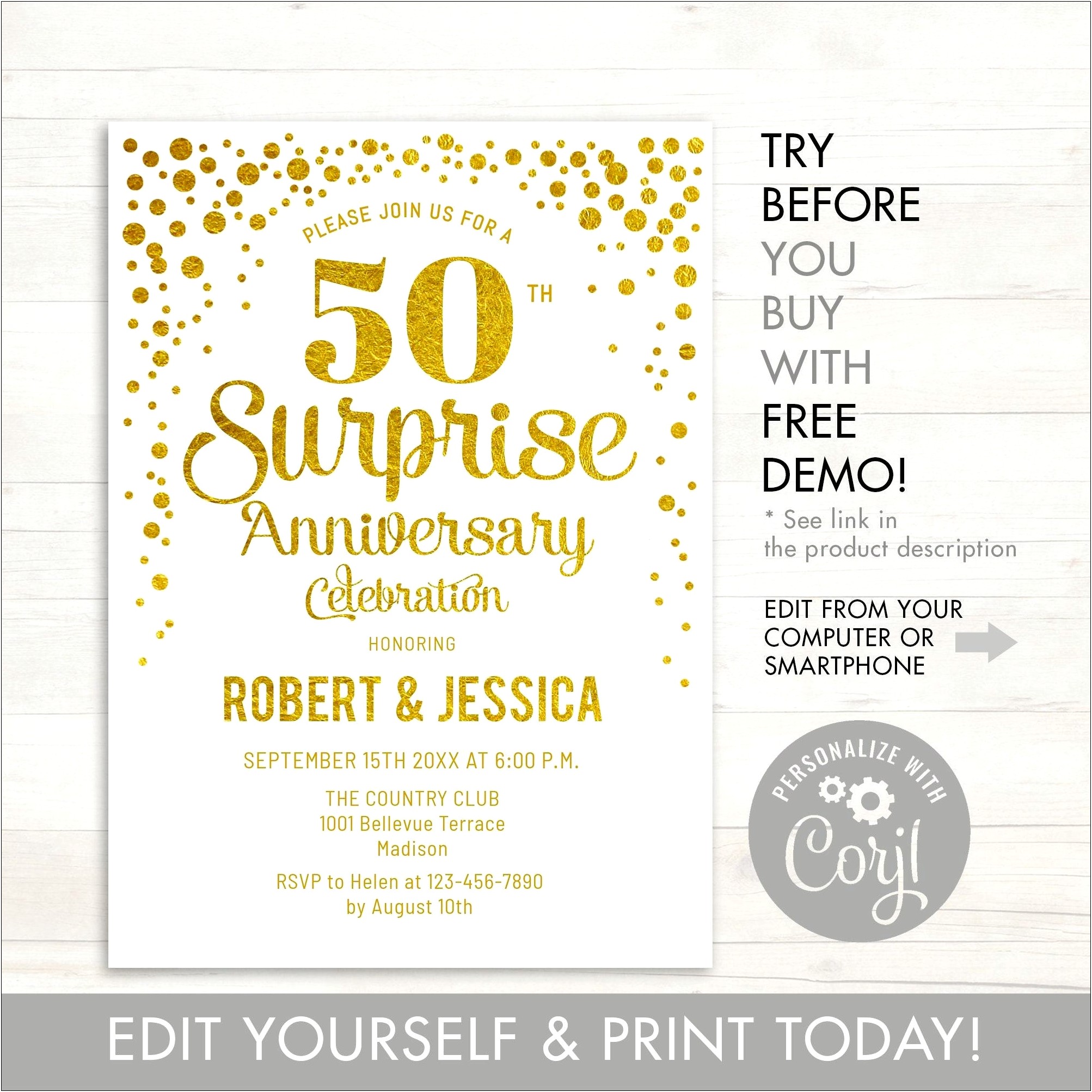 50th Wedding Anniversary Templates Free Download
