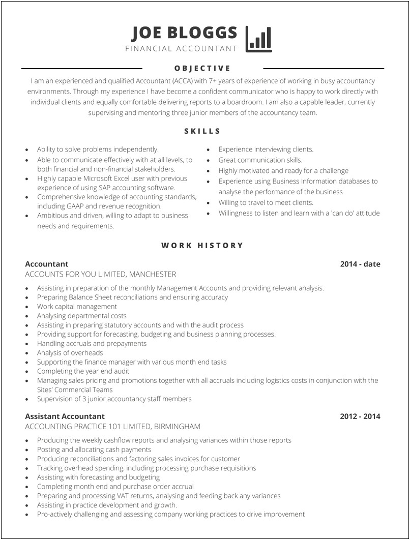 Accountant Cv Template Word Free Download