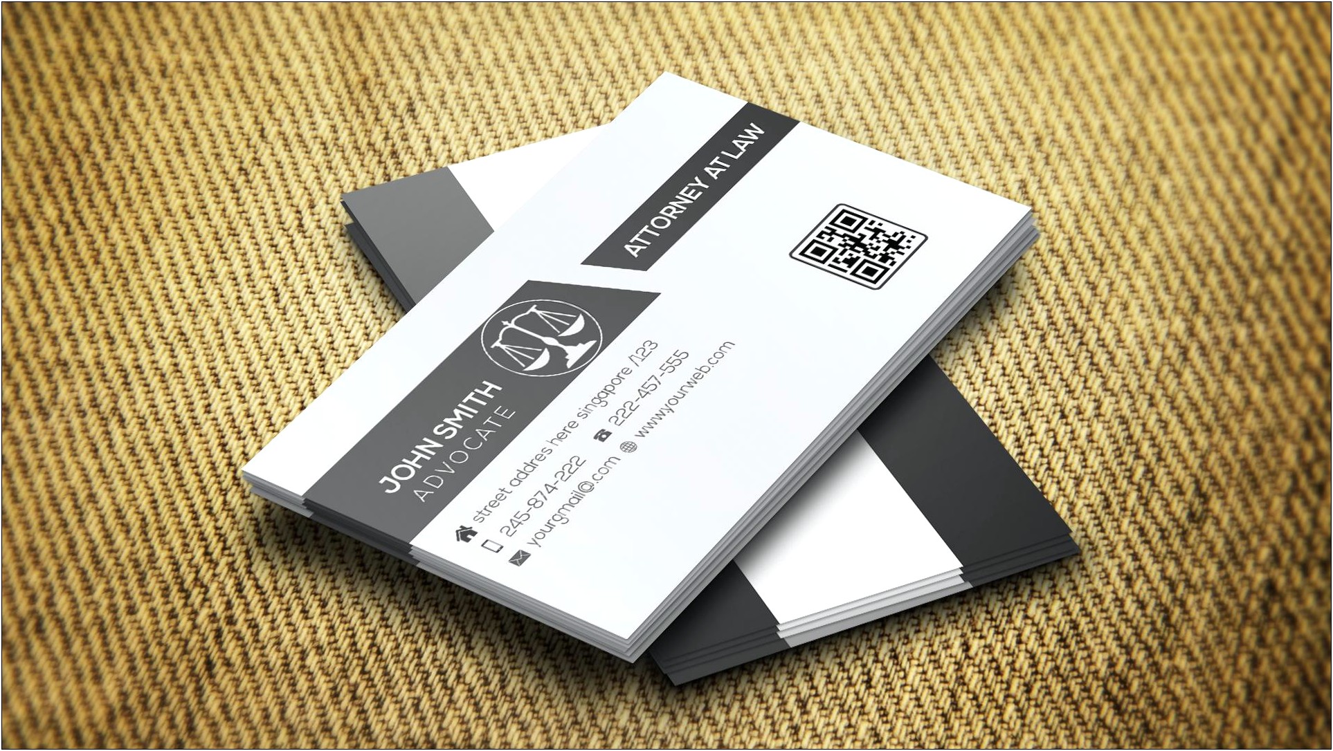 Advocate Visiting Card Template Free Download