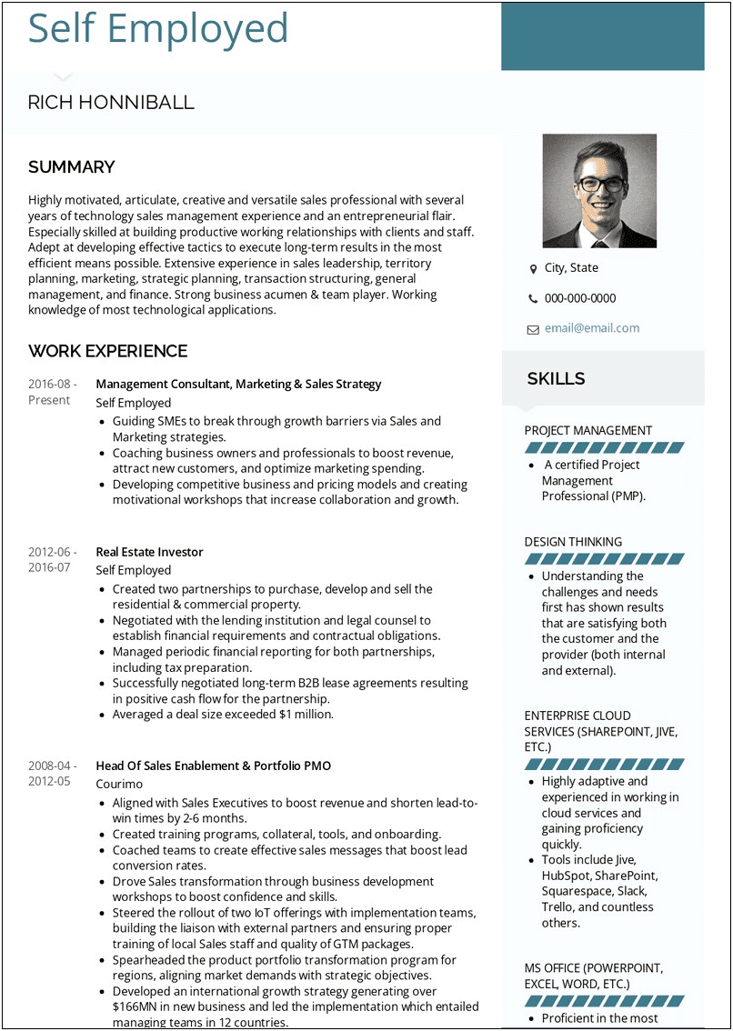 Small Business Owner Resume Sample Electrician