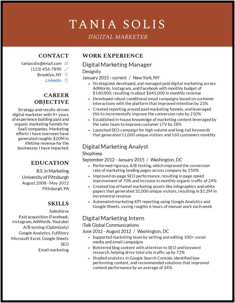 Social Media Manager Job Description For Resume