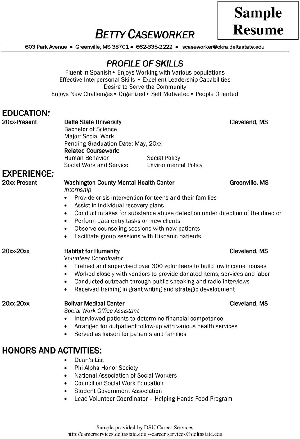 Social Worker Resume Education And Training