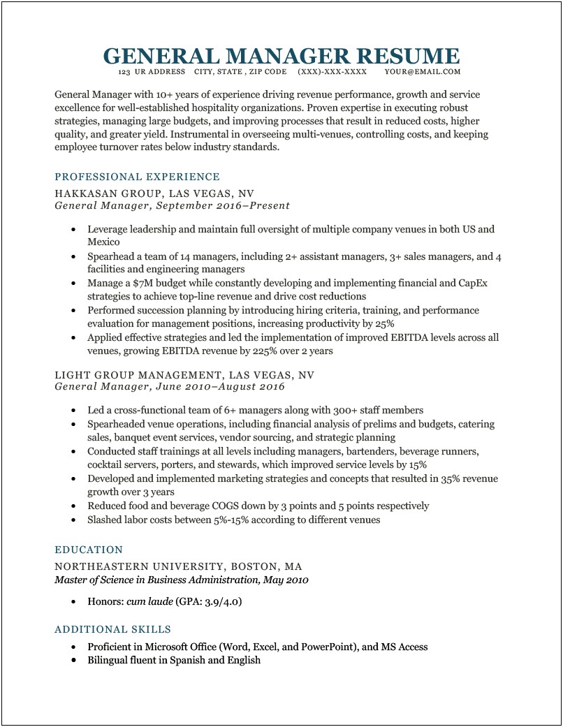 Software Used By Asset Manager Resume
