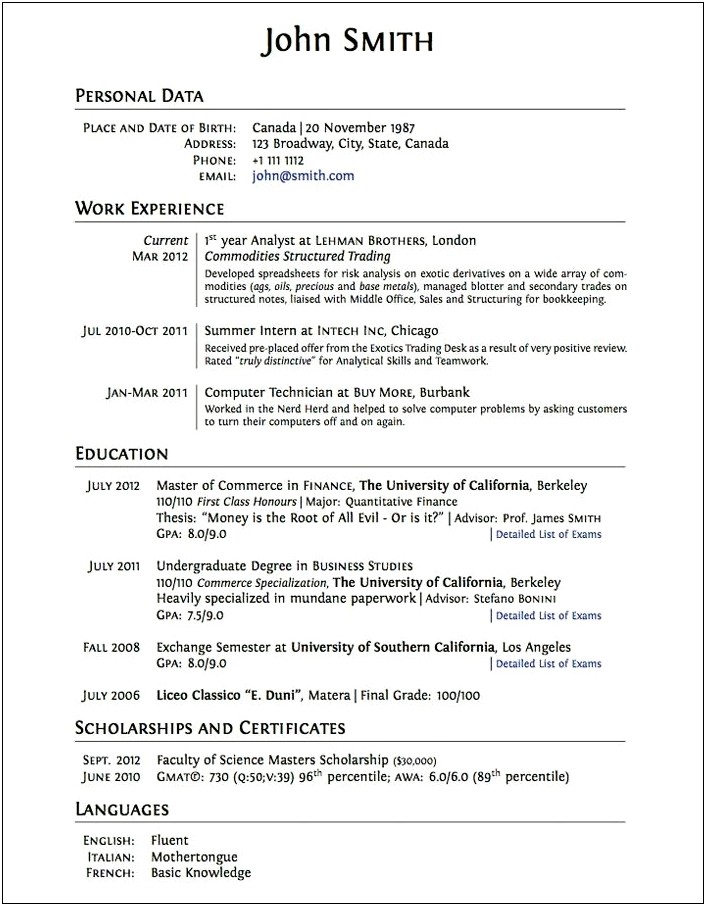 Some College No Degree Resume Sample