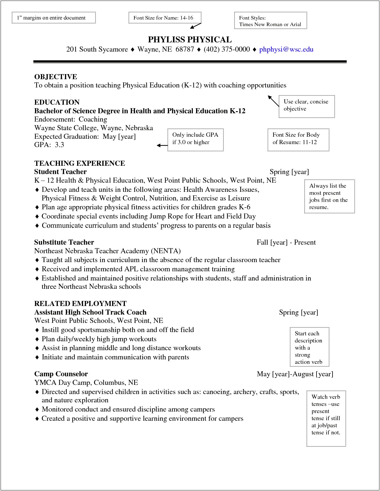 Special Education Student Teacher Objective Statement Resume