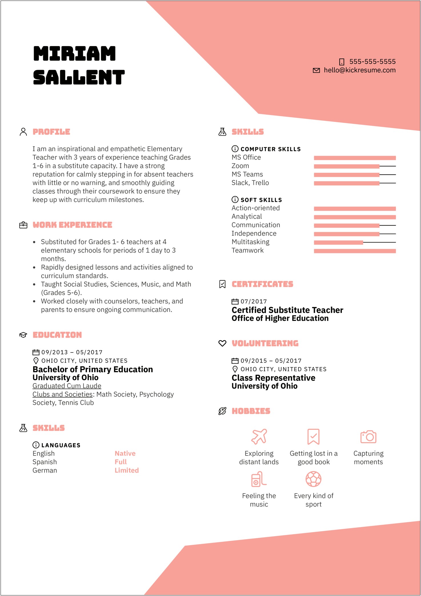 Special Education Teacher Resume Examples 2013