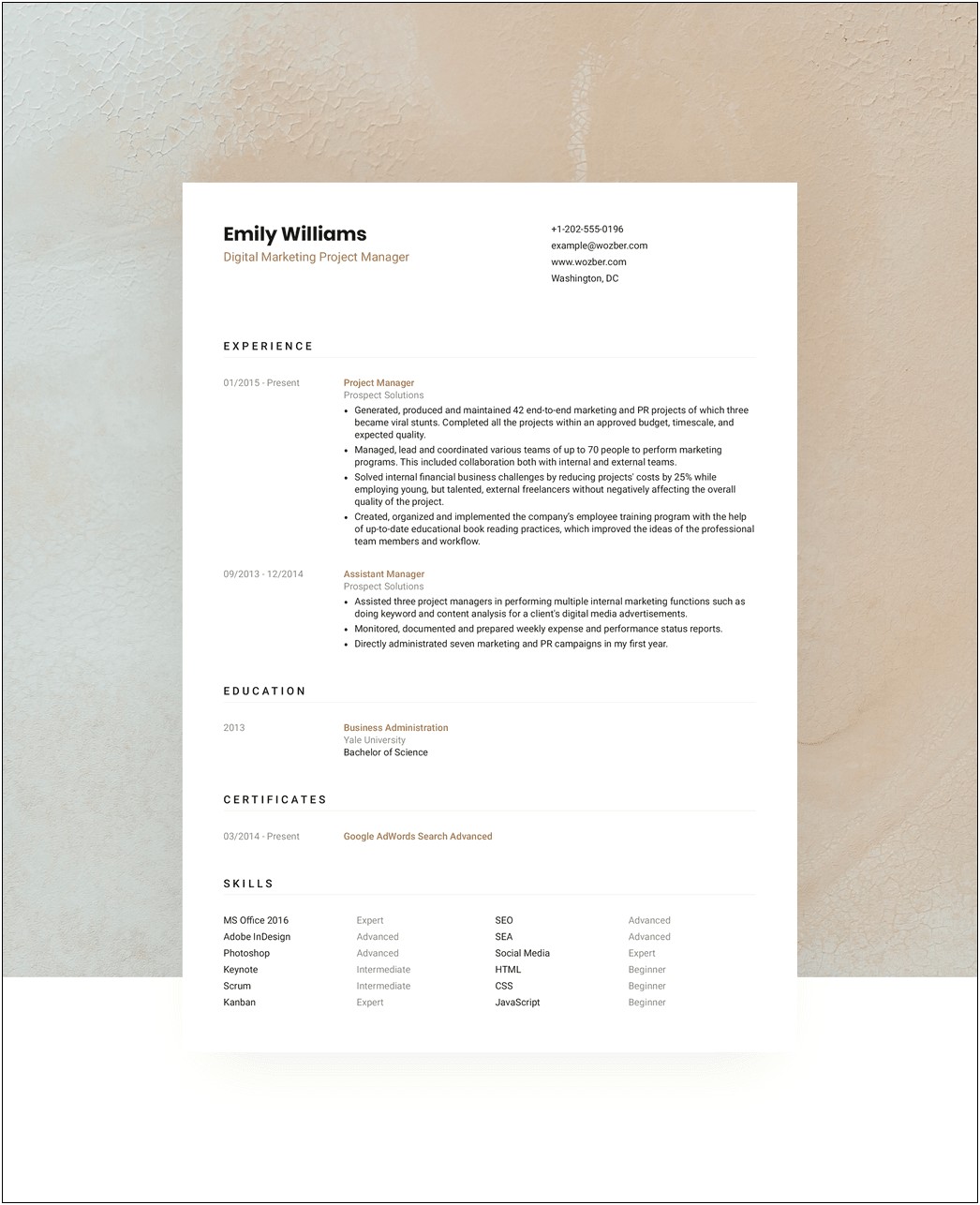 Templates For Writing A Resume Free