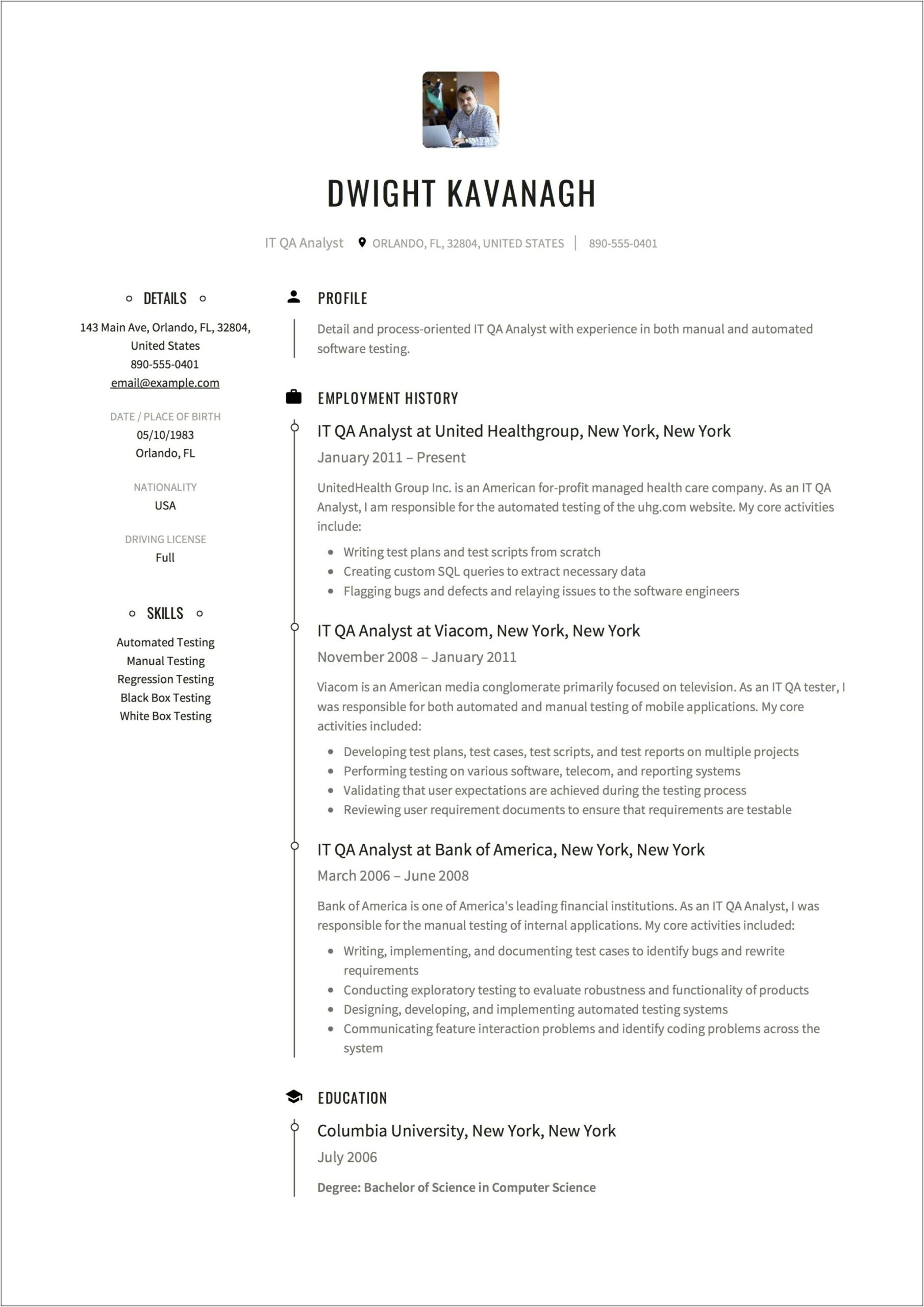 Testing Resume Sample For 5 Years Experience