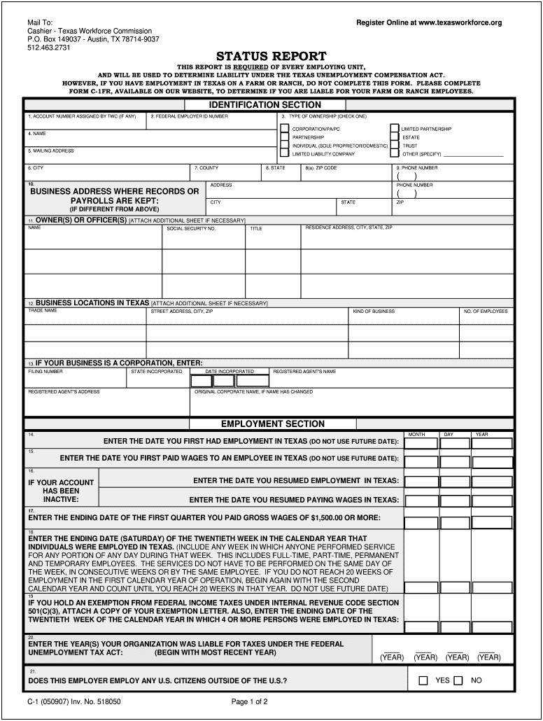 Texas Workforce Solutions Commission Twc Resume Format Template