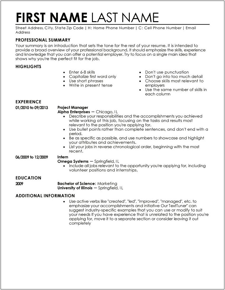 The Best Entry Level It Resume