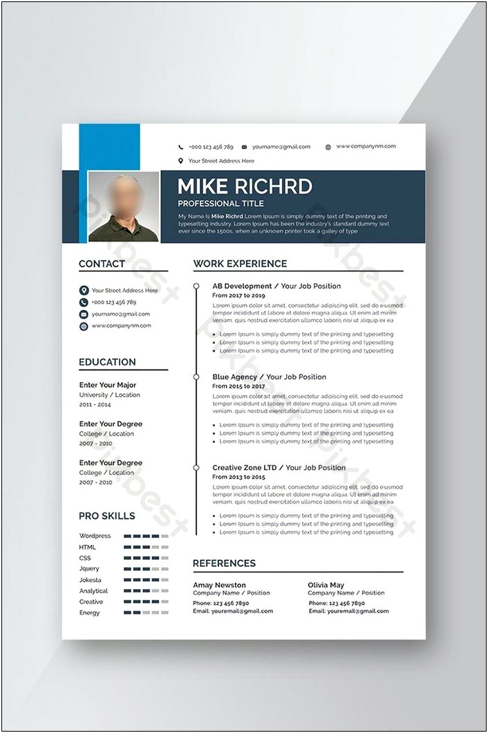 The Best Free Resume Template 2015
