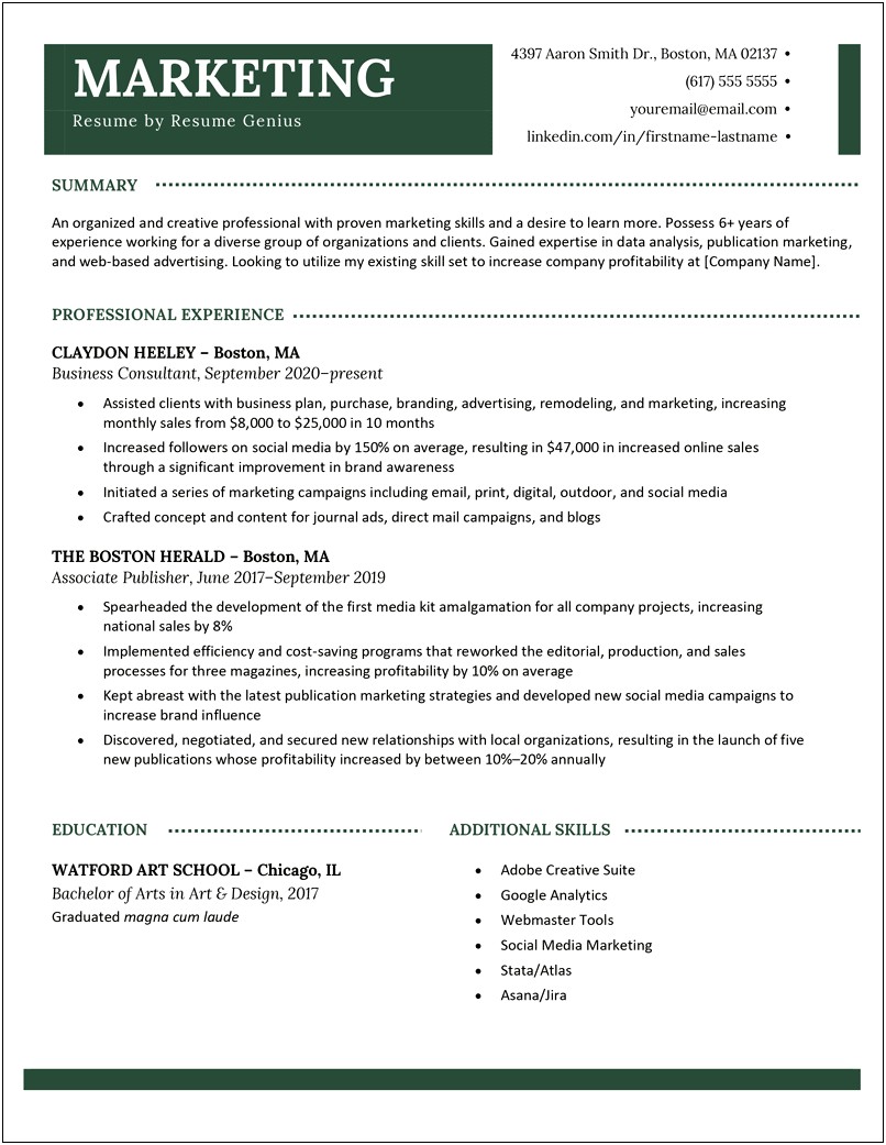 Tips For Summary Section Of Resume