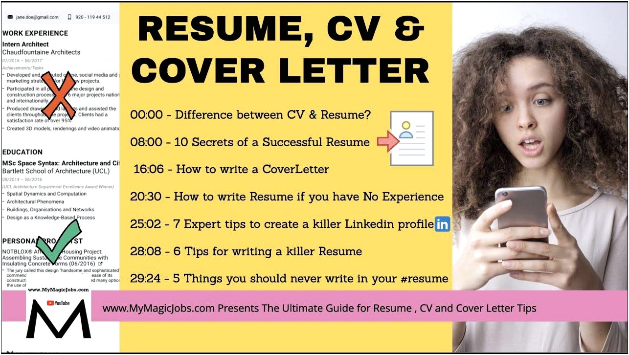 Tips For Writing Resume And Cover Letter