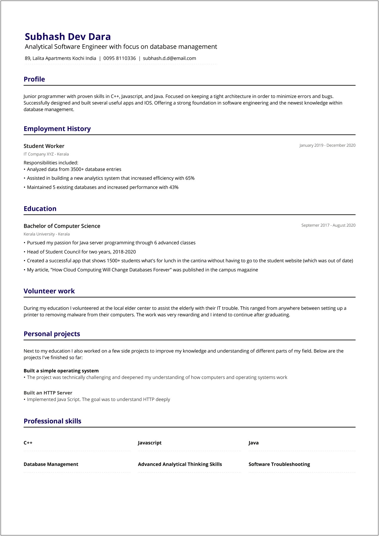 Top 10 Best Resume Formats For Freshers