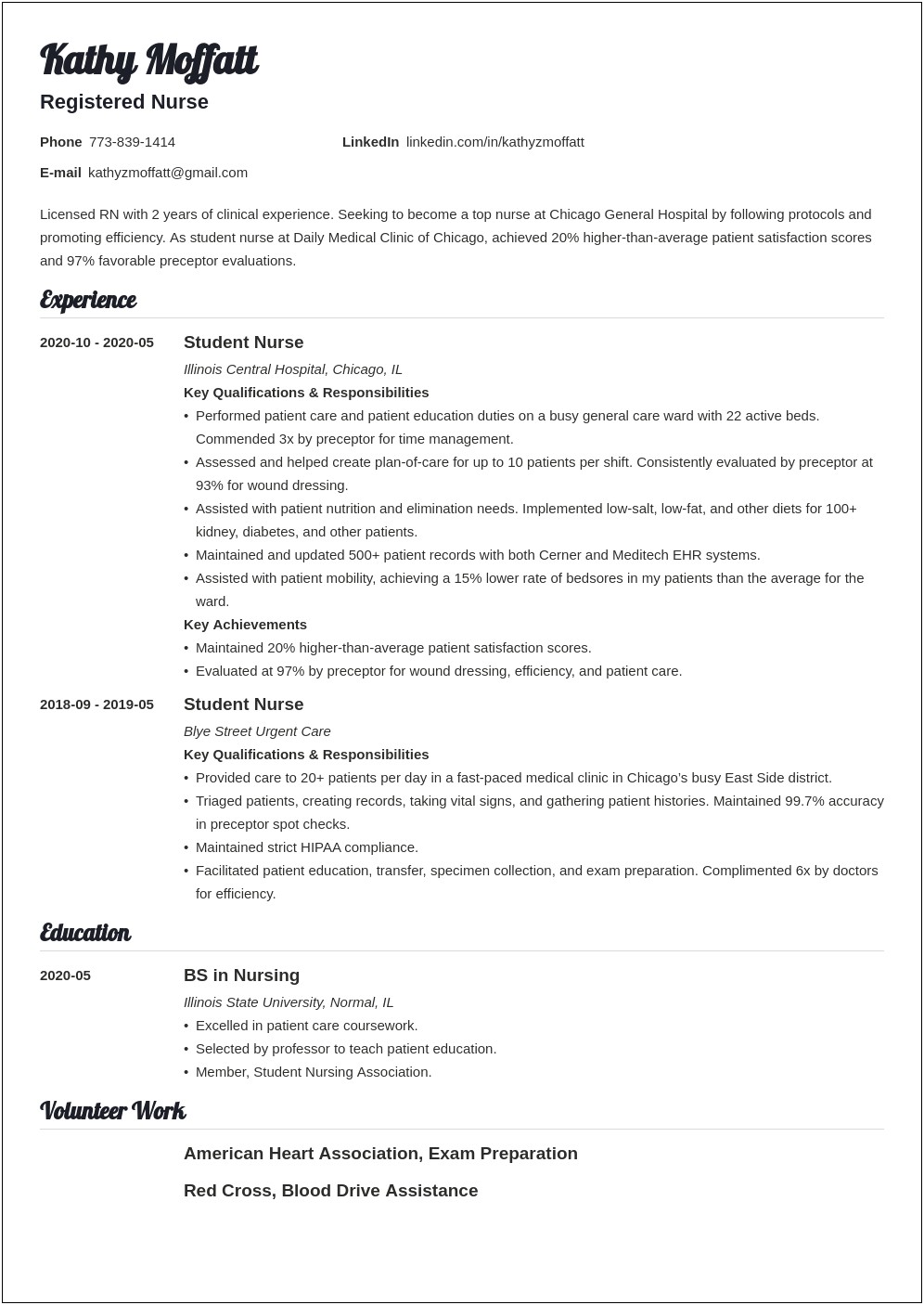 Top Examples Of Nurse Practitioner Resume With Intro