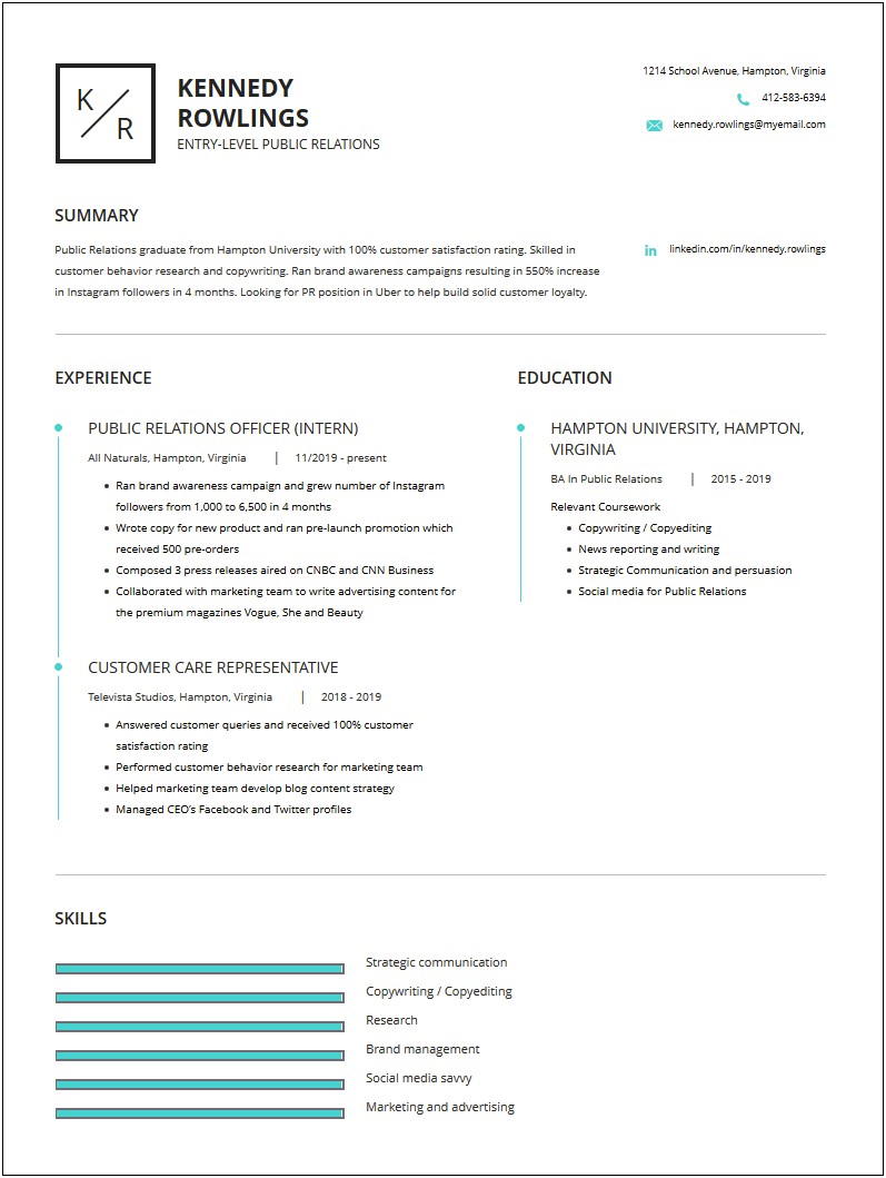 Top Skills For Public Relations Resume