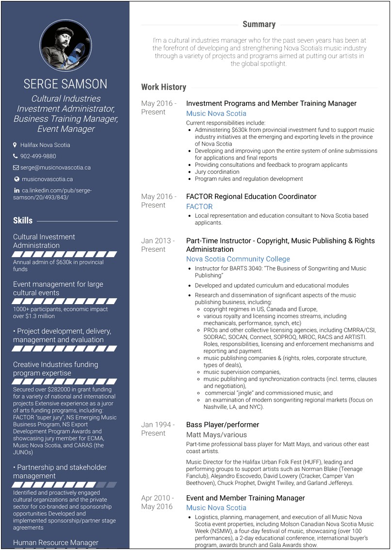 Training And Development Manager Resume Template
