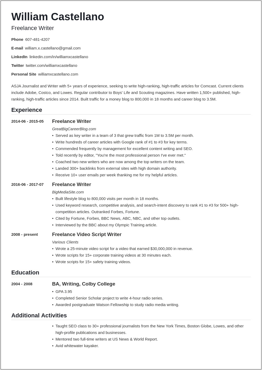 Translate Musical Experience And Skills To Job Resume