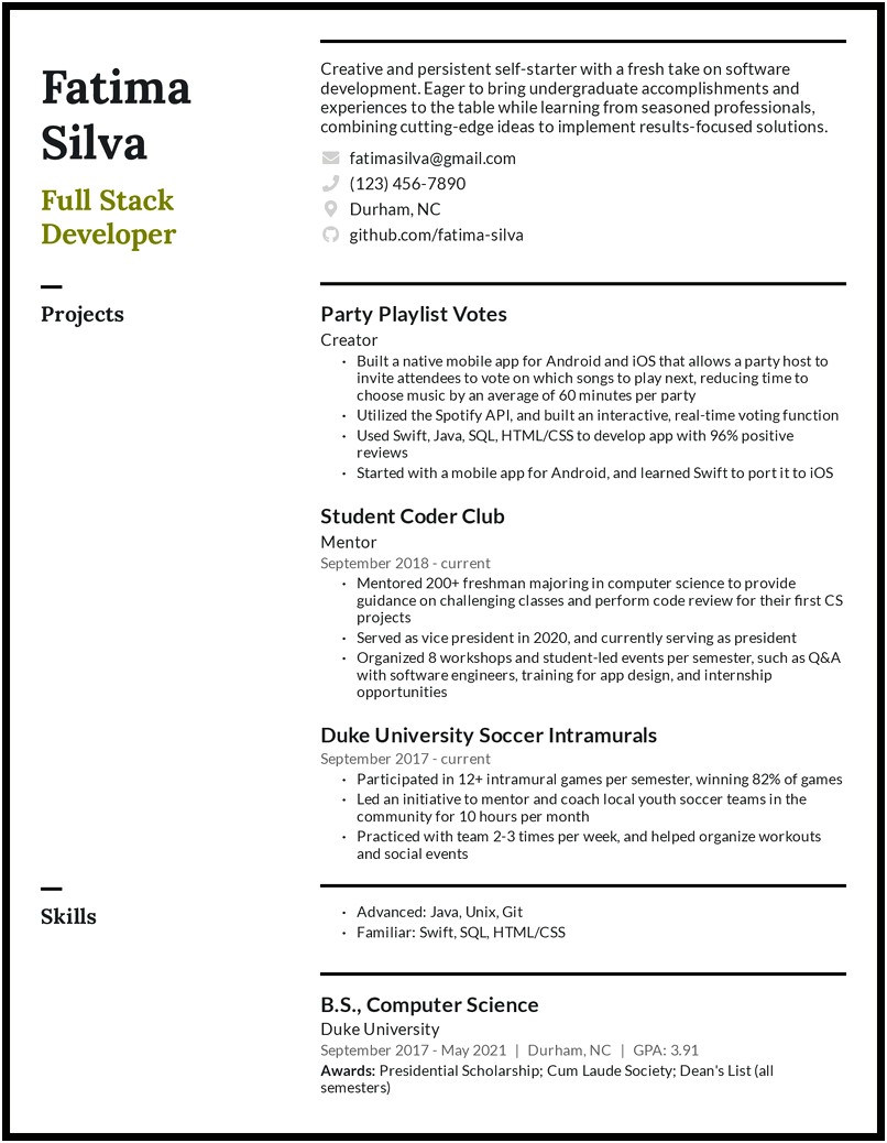 Typical Skill Section For New Colleg Graduate Resume