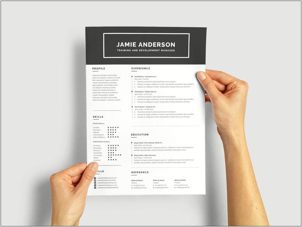 Unique Resume Template For Training And Development Manager