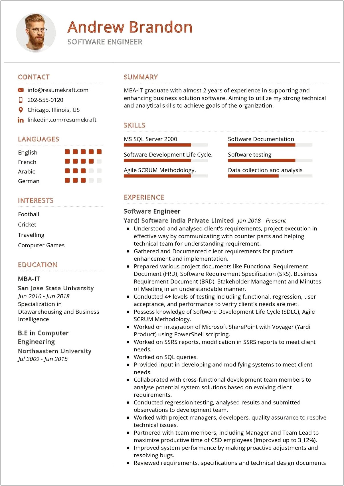 Universisty Of Chicago Consulting Resume Example