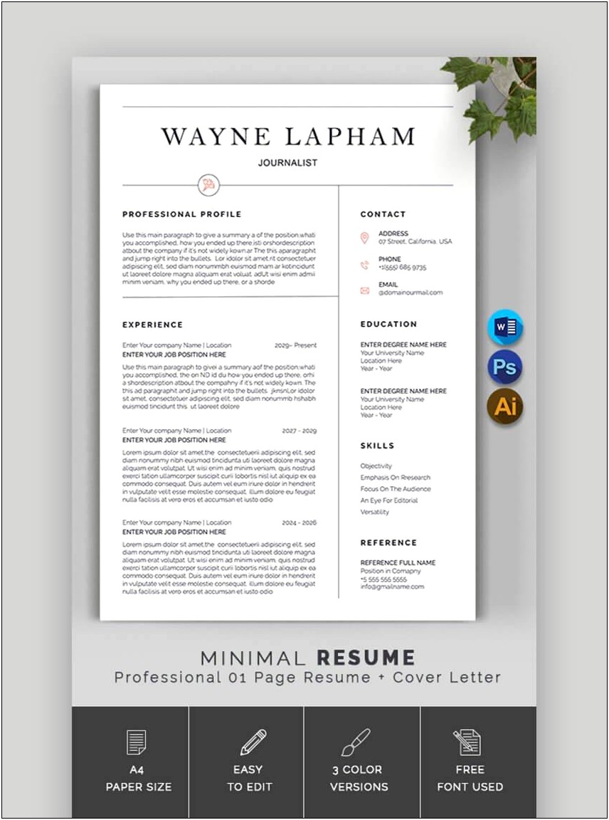Up To Work Cubic Resume Template