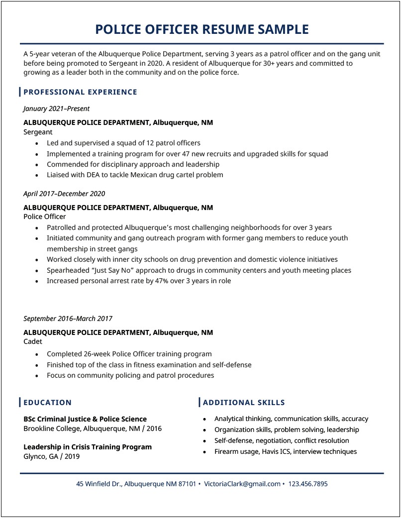 Us Army Military Police Job Description Resume