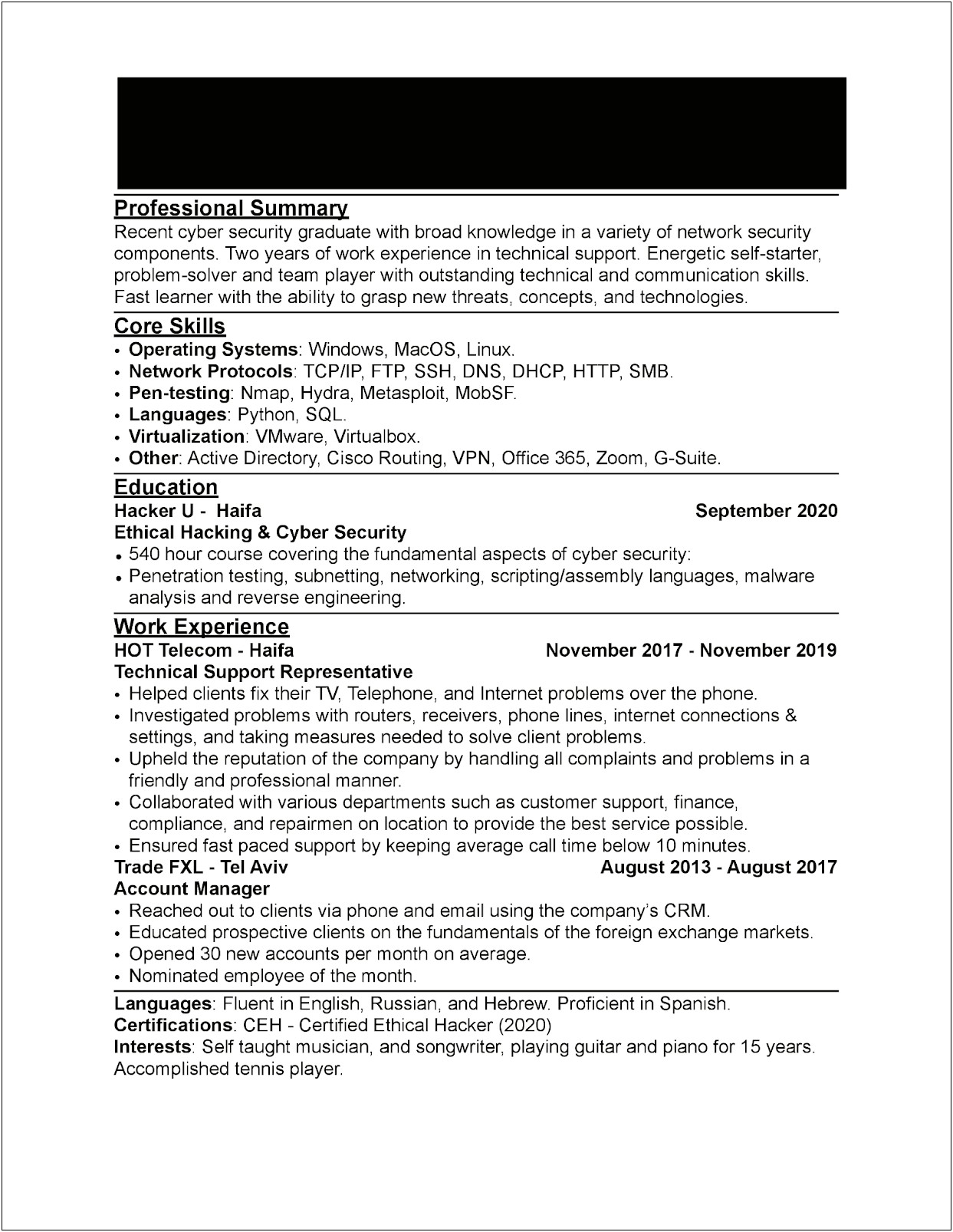 Usa Jobs Federal Resume For Information Assurance