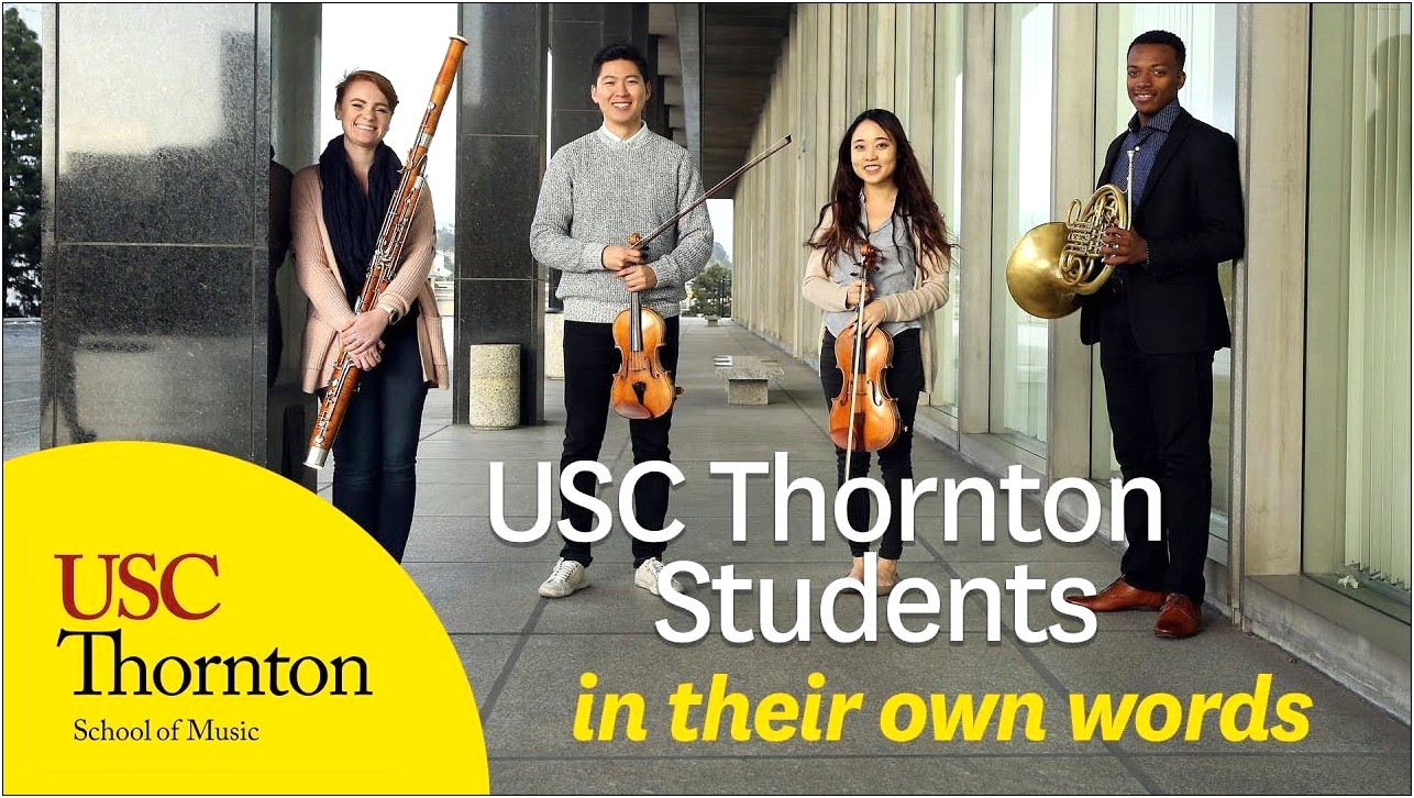 Usc Thornton School Of Music Resume