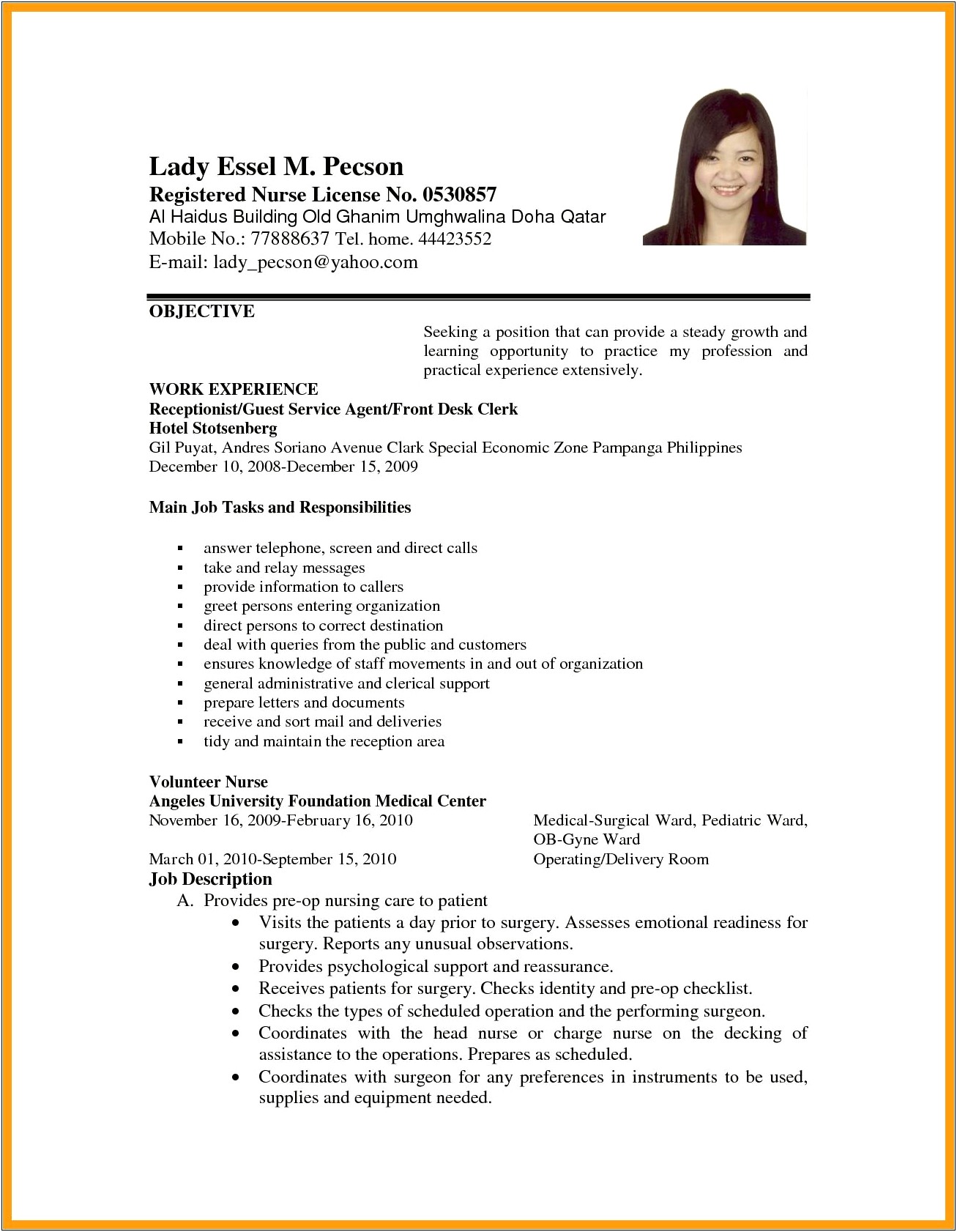 Walk Me Through Your Resume For Intership Examples